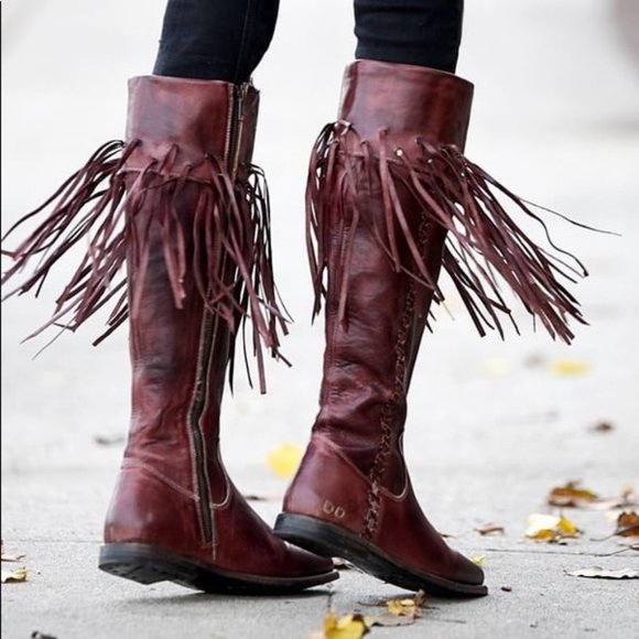 Bed Stu Hoplia Fringe Trim Boot Size 7 - Picture 1 of 8